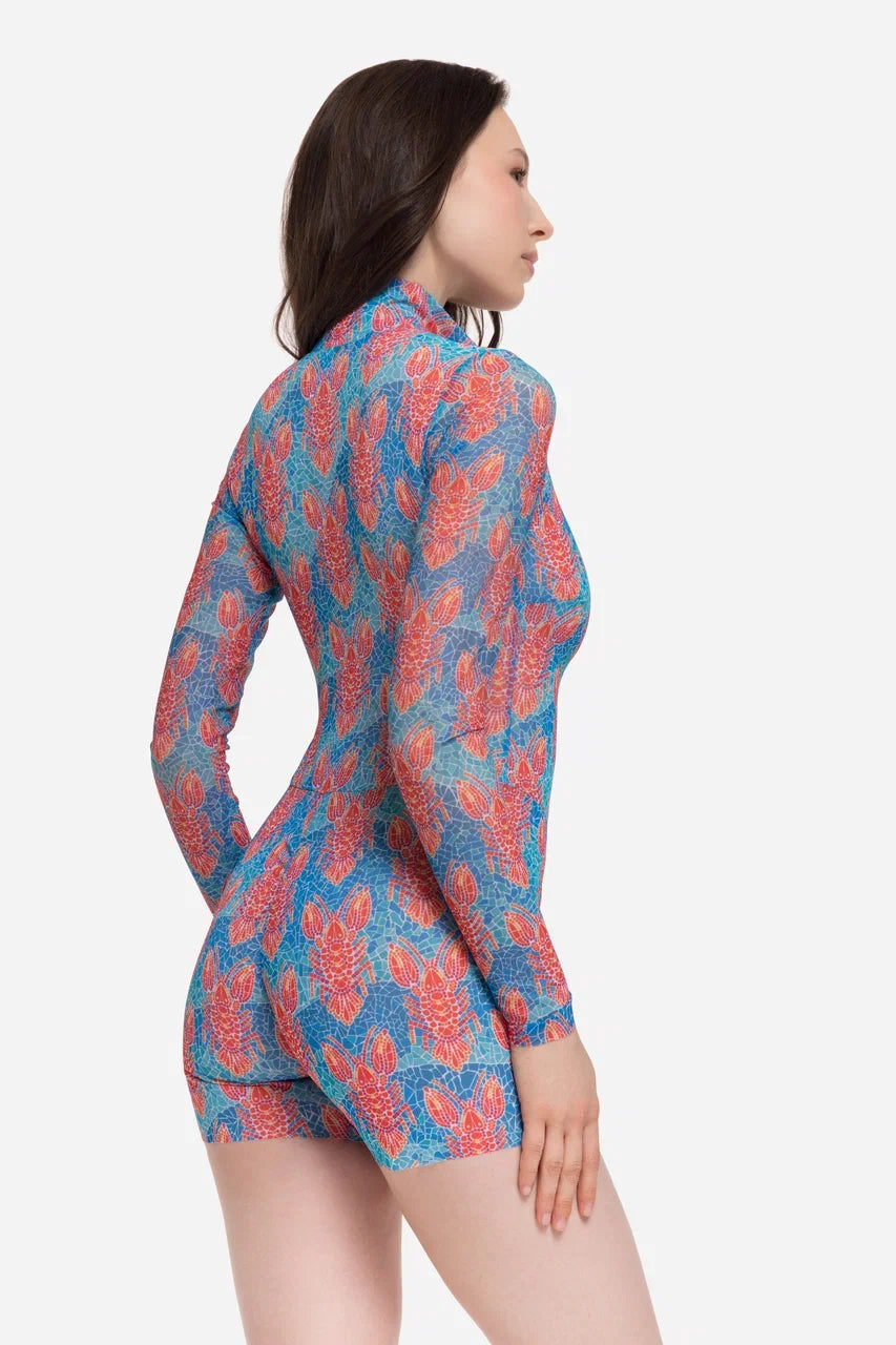 Jumpsuit with Shorts Lobster