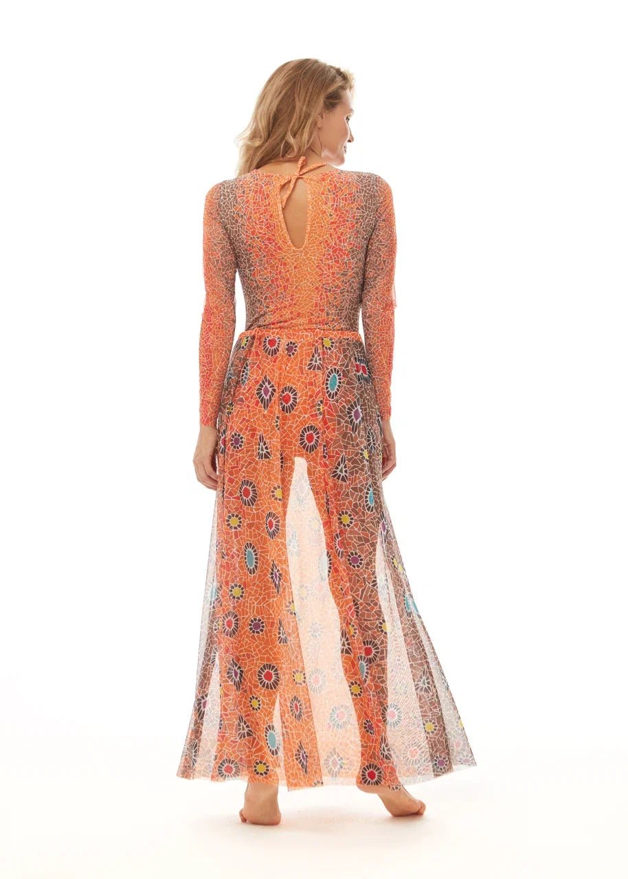 Beach Skirt Crocodile Orange