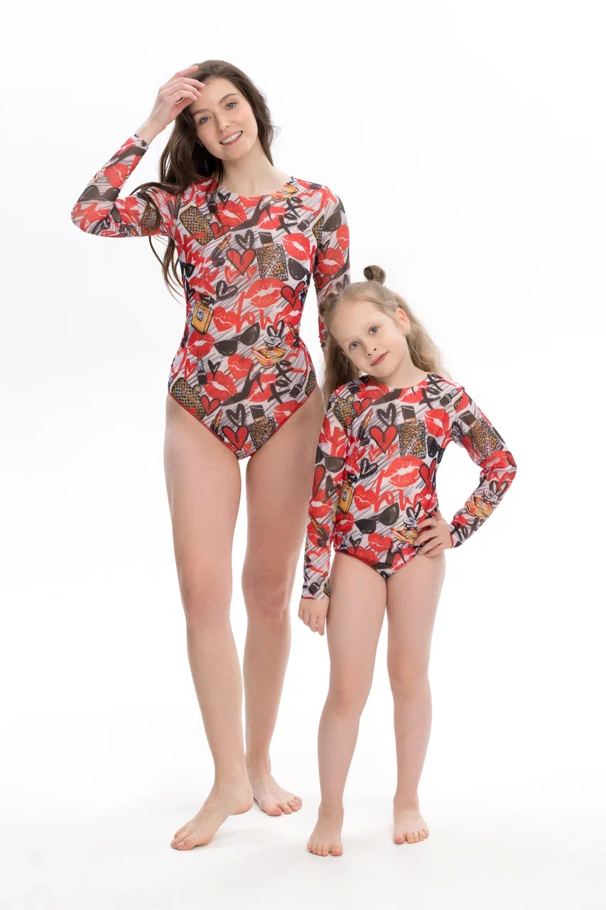 Kids Swimsuit with Sleeves Fashion