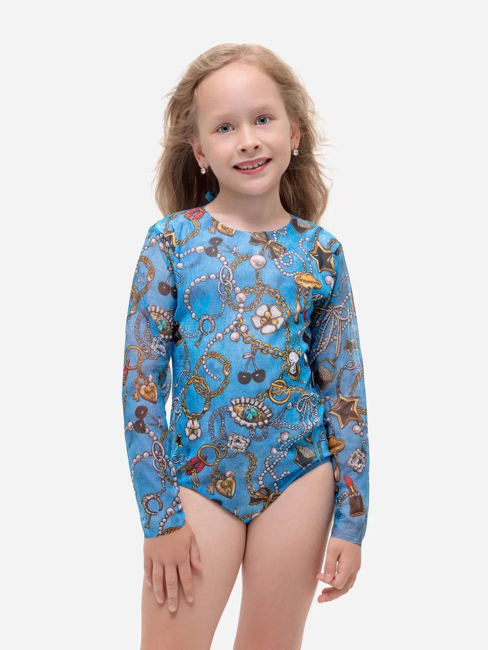 Kids Swimsuit with Sleeves Jeans