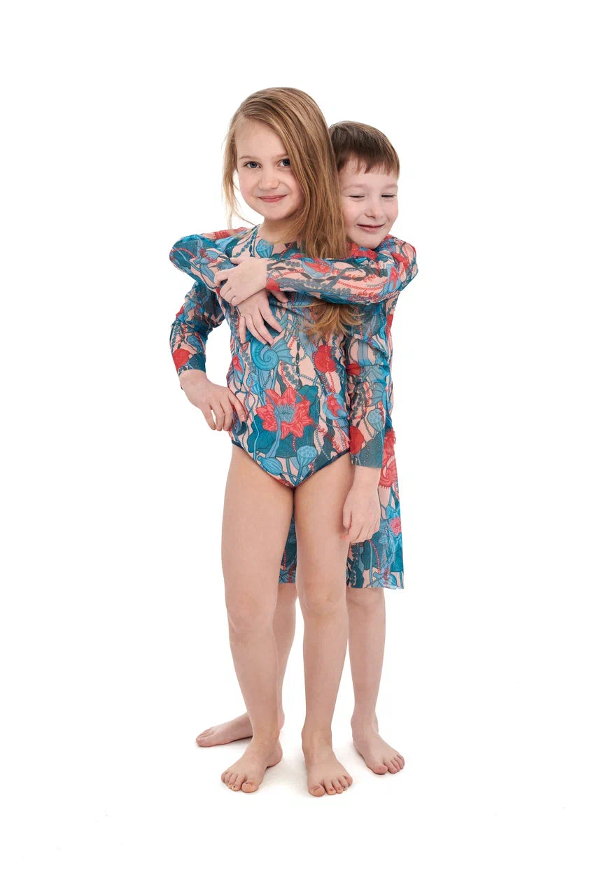 Kids Swimsuit with Sleeves Seaunicorns