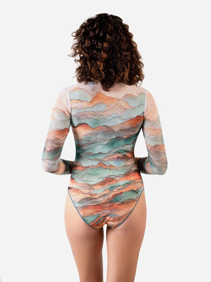 Zipper Swimsuit with Sleeves Taghazout