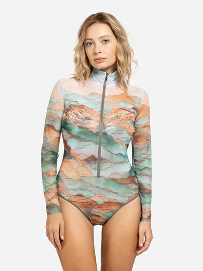 Zipper Swimsuit with Sleeves Taghazout