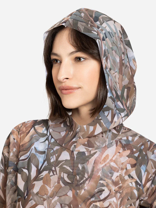 Smart T-Shirt Oversize with Hood Olives