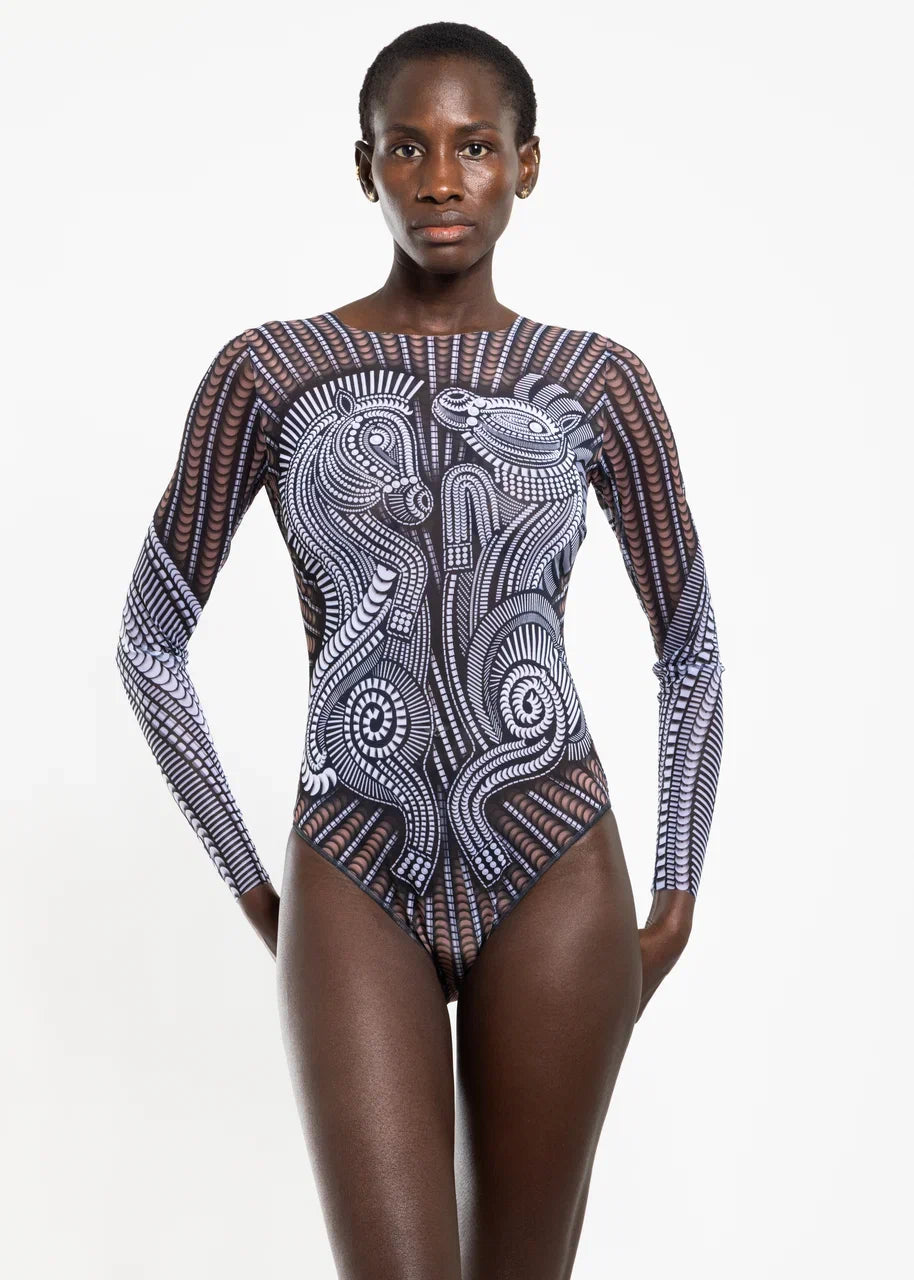 Swimsuit with Sleeves Horses 2026