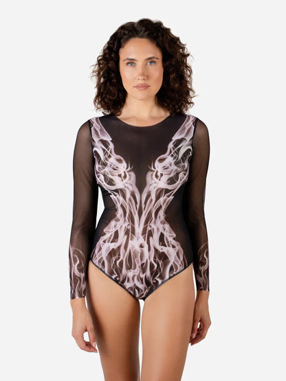 Swimsuit with Sleeves Flame