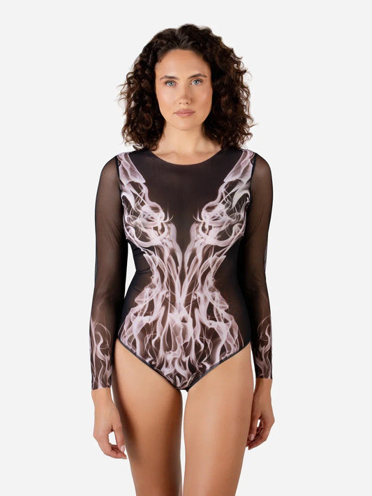 Swimsuit with Sleeves Flame