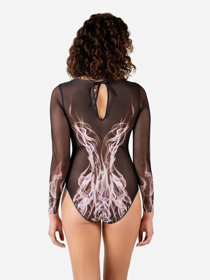 Swimsuit with Sleeves Flame