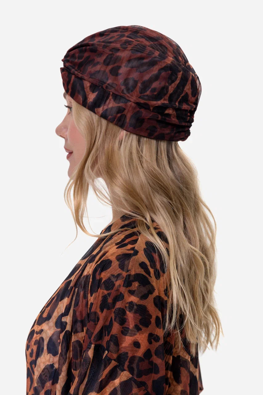 Swimsuit with Sleeves Leopard