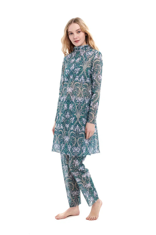 Burkini with Hood Irises