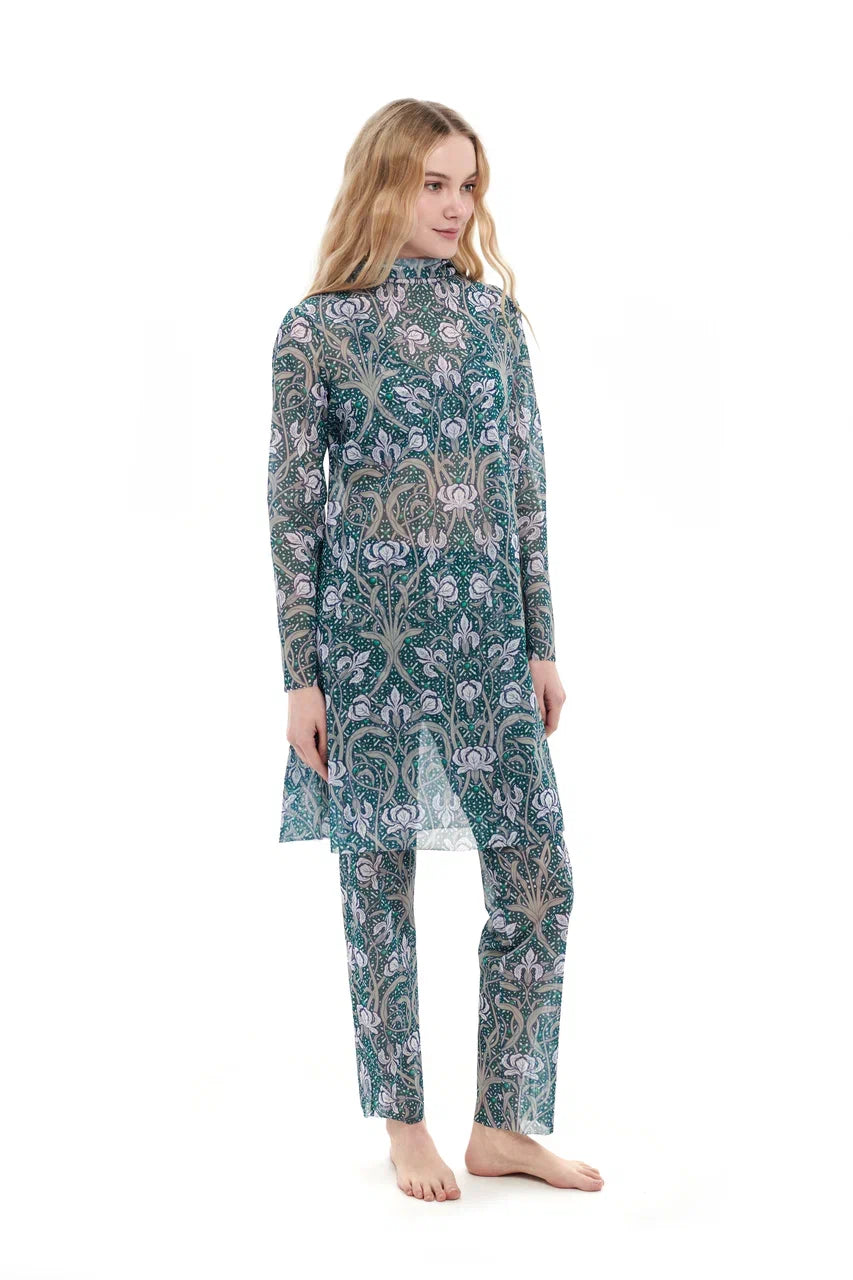Burkini with Hood Irises