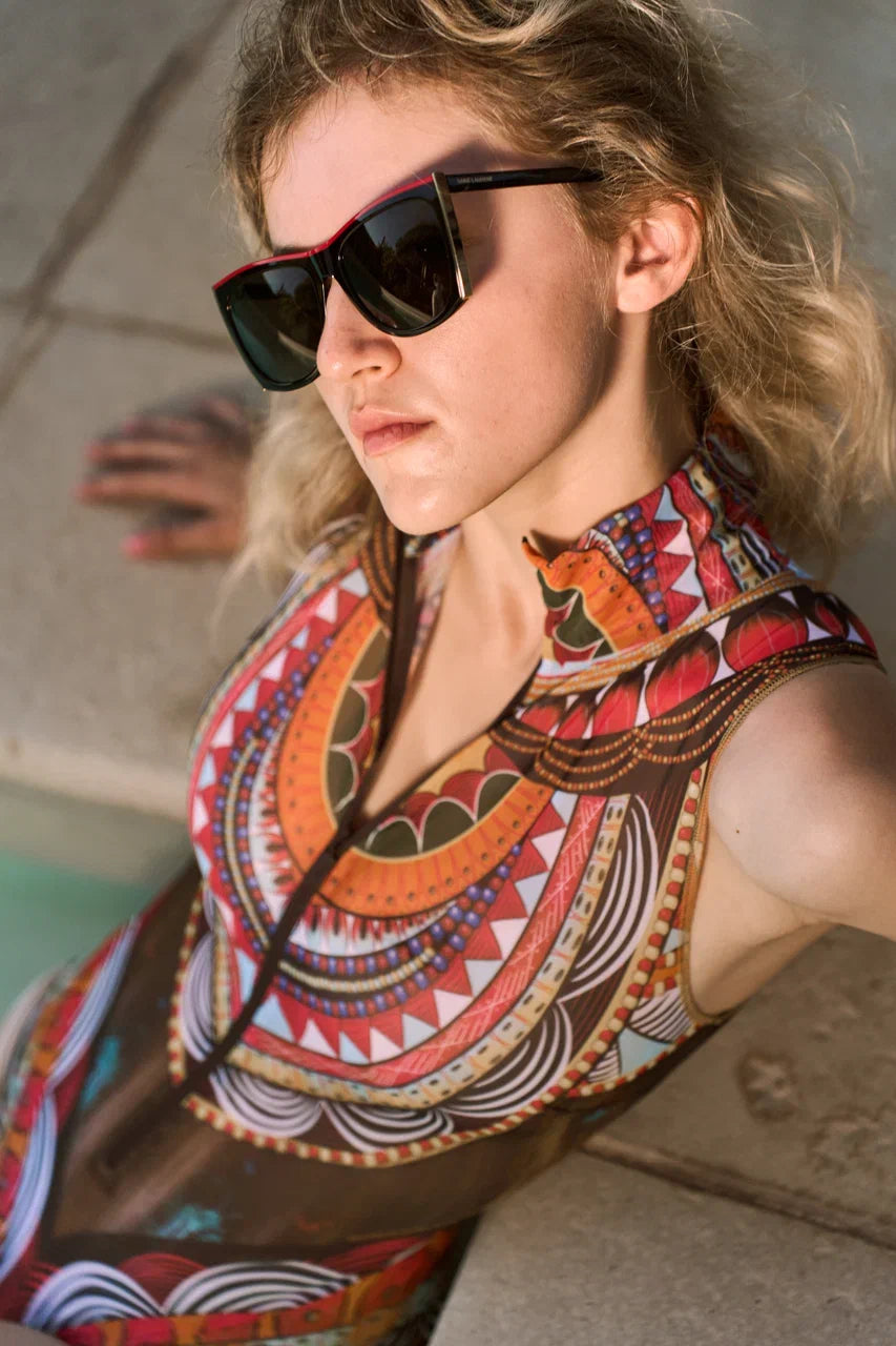 Zipper Swimsuit Africa. Sport Edition