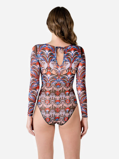 Swimsuit with Sleeves Medieval Green