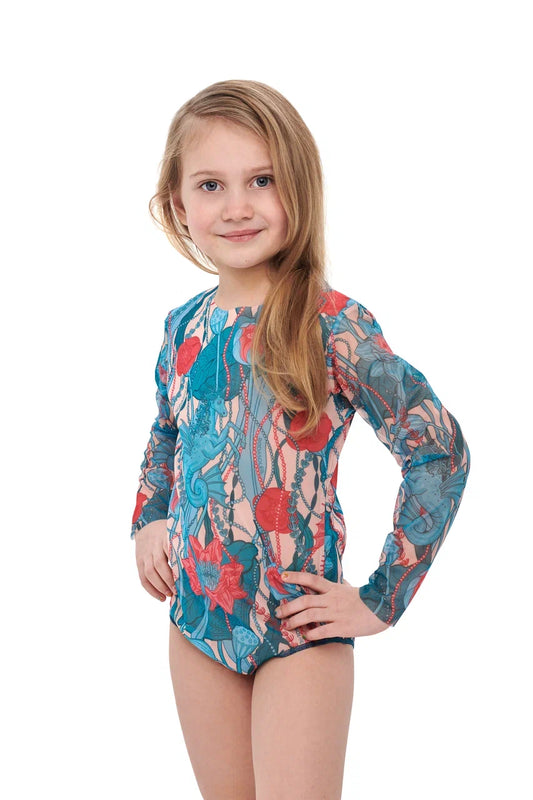 Kids Swimsuit with Sleeves Seaunicorns