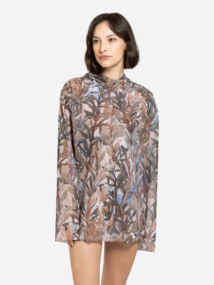 Smart T-Shirt Oversize with Hood Olives