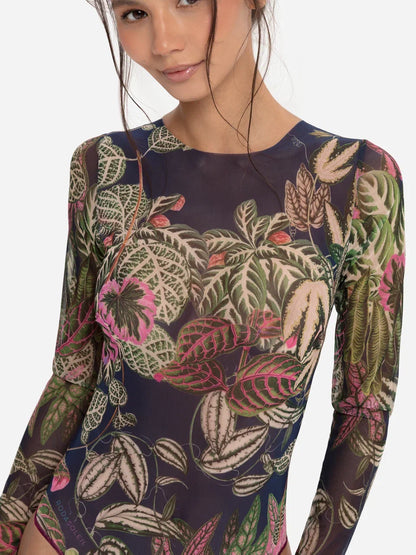 Swimsuit with Sleeves Botanicum